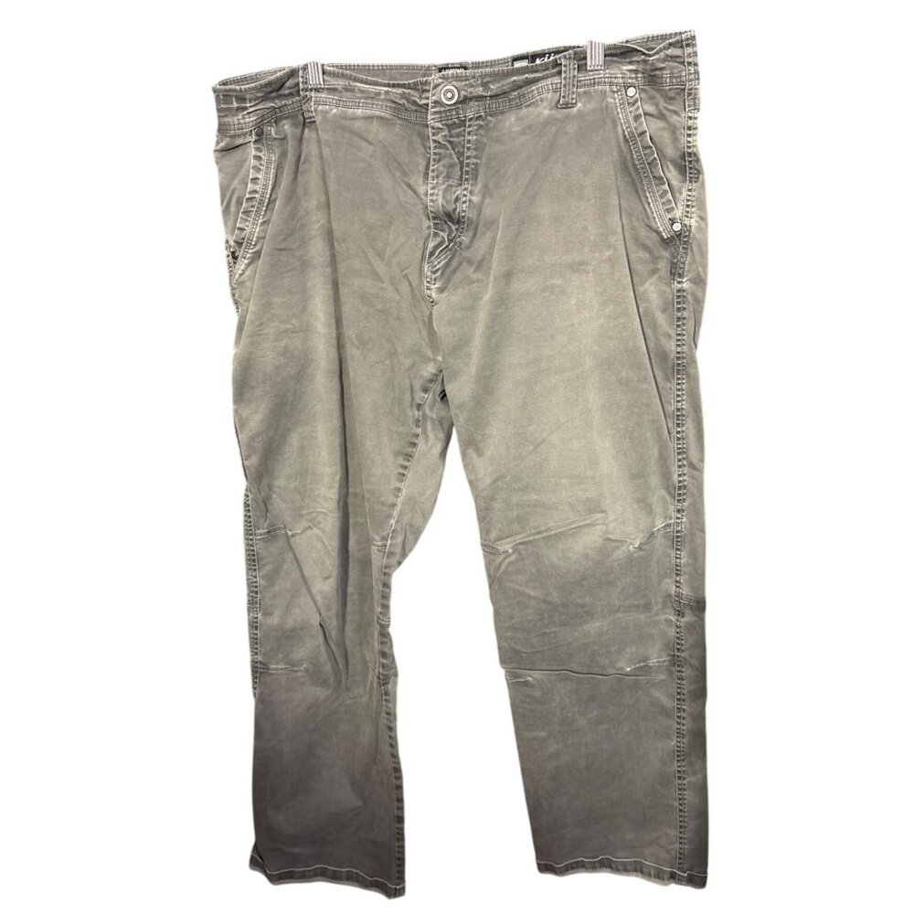 Kuhl Mens Slackr Pants 42x32 Relaxed‎ Fit Gray Cotton Spandex Blend